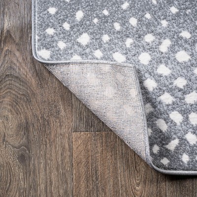 Modern Abstract Antelope 8' x 10' Gray Synthetic Area Rug