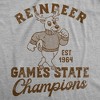 Mens Funny T Shirts Reindeer Games State Champ Sarcastic Christmas Graphic Novelty Tee For Men - Crazy Dog Men's T Shirt - 2 of 4