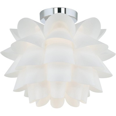 white flower ceiling light