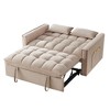 LOVMOR 4 in1 Loveseat Sofa Bed with Armrests & Storage Pockets, Multi-Function Tufted Pull-out Sofa Bed, Convertible Loveseat Sofa Couch - 4 of 4