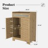 SKRAN Modern Farmhouse Cabinets, Wood Dressers & Pantry Units, Storage Cabinet for Home, Bedroom, Living Room & Home Office, Wood color - 3 of 4