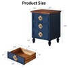 ORRD 3-Drawer White Cabinet, Retro Farmhouse Style Storage Chest, Rustic Bedroom Accent - 4 of 4