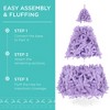Best Choice Products Pre-Lit Lavender Christmas Tree, Artificial Full Holiday Decoration w/ Incandescent Lights - 4 of 4