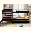 NicBex Twin over Twin Bunk Bed L-Shaped Five Person Pine Bed Frame with Trundle, Ladder and Full Length Guardrail, No Box Spring Required - 2 of 4