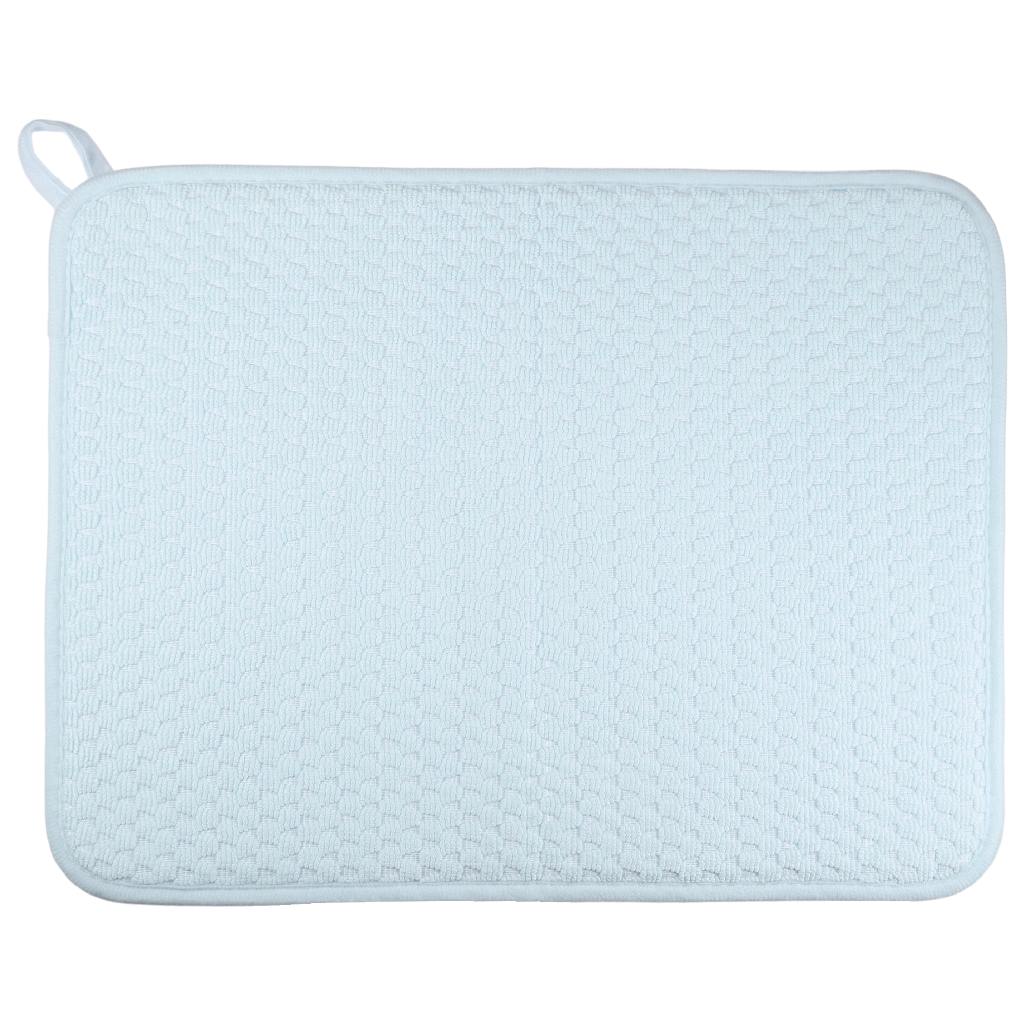 Unique Bargains Solid Color Dish Drying Mat Blue 19.69"x14.96"