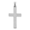 Black Bow Jewelry 14k Yellow or White Gold Hollow Lattice Cross Pendant, 14 x 33mm - 3 of 4