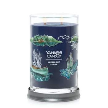  Yankee Candle Ocean Air Scented, Signature 20oz Large Tumbler  2-Wick Candle, Over 60 Hours of Burn Time : Home & Kitchen