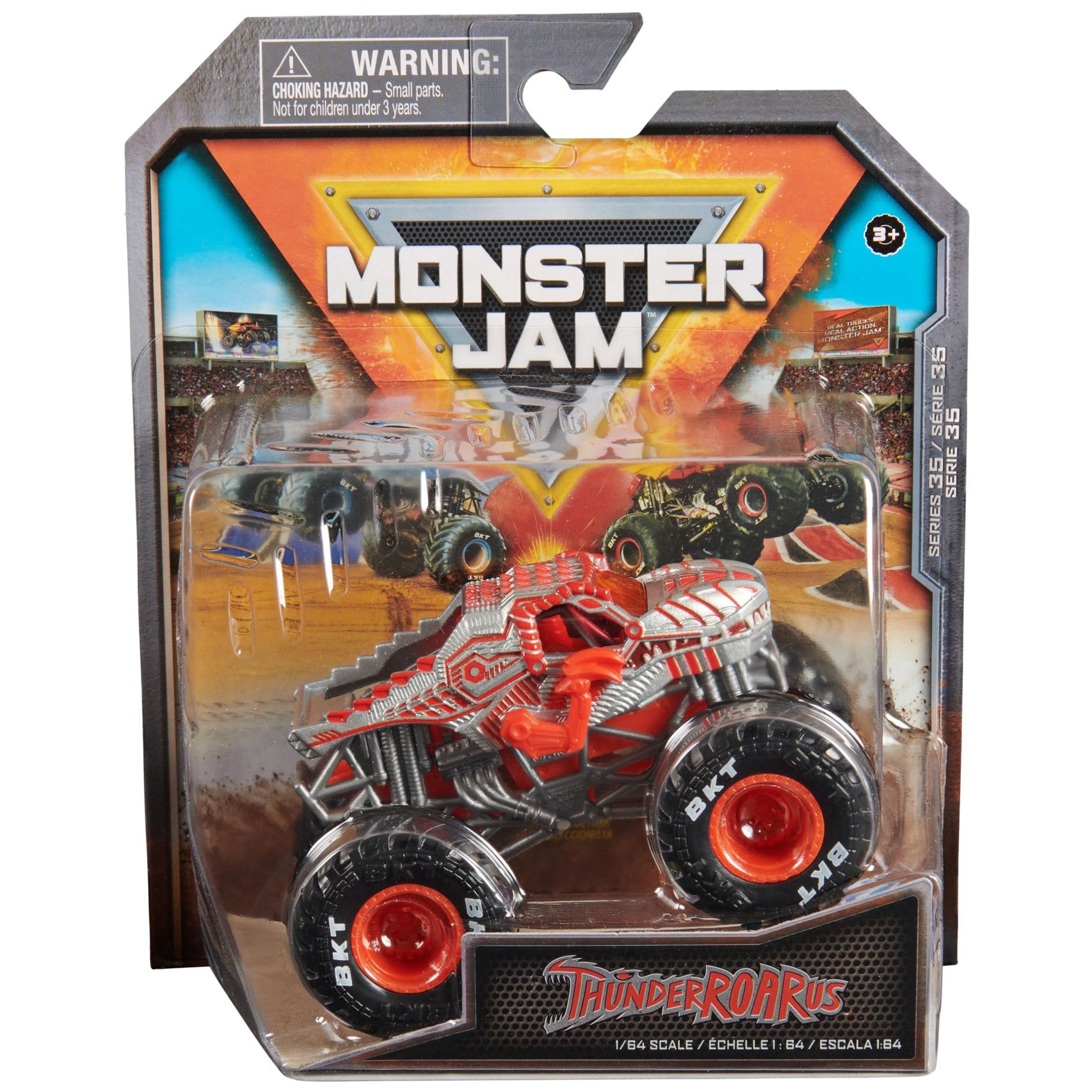 Monster Jam, Official ThunderROARus Monster Truck, Die-Cast Vehicle, 1:64 Scale, Kids Toys