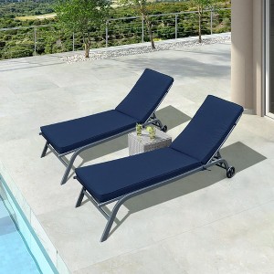 PAGED Outdoor Lounge Chair Cushion,74 in x 22 in,Breathable and UV Resistant,Fade Resistant Patio Cushion - 1 of 4