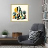 Amanti Art Succulents in Cubist Vases by David Galan Wood Framed Wall Art Print - 4 of 4