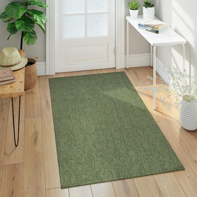 Lahome Boho Area Rug Machine Wasbable Rugs for Kitchen Non Skid Low Pile Braided Cotton Farmhouse Entryway Rugs Indoor Throw Rug Door Mats