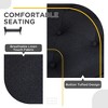 TiramisuBest Button Tufted Bed Bench - Upholstered with Arms & Solid Wood Legs, Black - 4 of 4