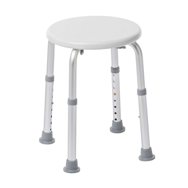 Drive Medical Adjustable Height Bath Stool, White, 4 of 5