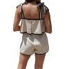 Women's Mara Linen Tie Straps Romper - Sunland 17 - 4 of 4