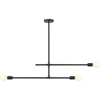 Z-Lite Modernist 3 - Light Chandelier in  Matte Black