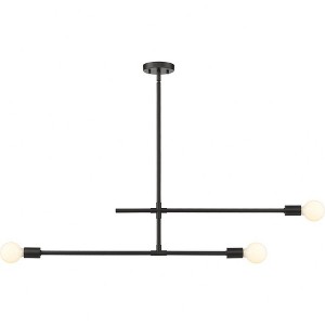 Z-Lite Modernist 3 - Light Chandelier in  Matte Black - 1 of 4
