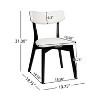 GDFStudio Crystal Mid Century Modern Fabric Upholstered Dining Chairs (Set of 2) - 2 of 4