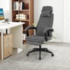 Tangkula Reclining Home Office Chair Retractable Footrest High-Back Ergonomic Executive - 3 of 4