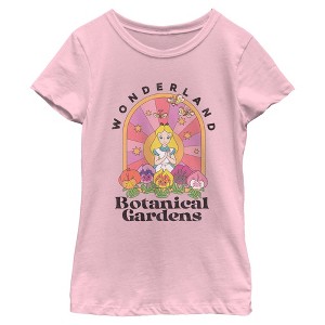 Girl's Alice in Wonderland Botanical Gardens T-Shirt - 1 of 4