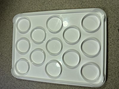 Plastic Rectangle Cupcake Carrier Clear/White/Gray - Figmint™