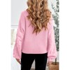 Girls Crewneck Knit Pullover Sweaters Long Lantern Sleeve Oversized Knit Cute Jumper Tops - 2 of 4