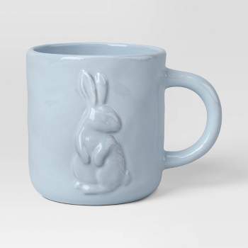 14.8oz Stoneware Bunny Mug Blue - Threshold™