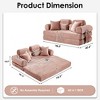 TiramisuBest Floor Couch, Convertible Floor Sofa Bed with Pillow, Chenille Fabric Compression Futon Couch Sleeper for Living & Bedroom, Gray - 2 of 4