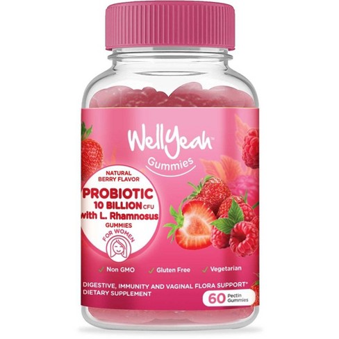 Wellyeah Probiotic Gummies For Woman - 10 Billion Cfu - 60 Gummies : Target