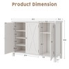 Shoe Cabinet with Doors, Farmhouse 35'' Shoe Storage Cabinet for Entryway, 4-Tier Shoe Cabinet with Storage, Large Shoe Organizer Cabinet, White - 2 of 4