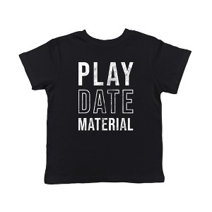 Toddler Play Date Material T Shirt Funny Children Playing Joke Tee For Kids - Crazy Dog Toddler T Shirt - 1 of 4