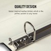 Bellagio-Italia 3-Ring Office Binder - Brown - Leather - 225-Sheet Storage Capacity - 1 Pack - 3 of 4