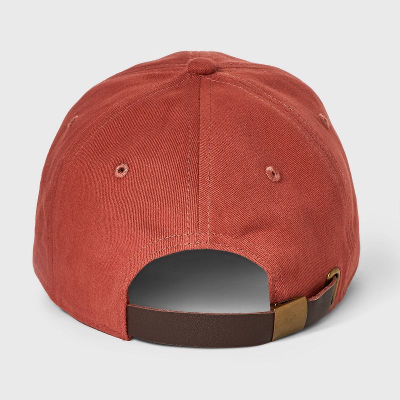 Men&#39;s Cotton Washed 6-Panel Baseball Hat - Goodfellow &#38; Co&#8482; Red, 4 of 6