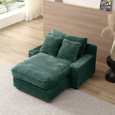 CAVINAS 55" Modern Luxury Sofa Couch, Corduroy Upholstery Sleeper Sofa Bed, for Living Room