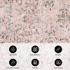 Area Rug Living Room Rugs 9x12 Large Machine Washable Non Slip Pearl Velvet Carpet, Soft Indoor Floral Stain Resistant Carpet for Under Dining Table, - 3 of 4