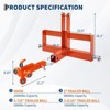 3 Point Trailer Hitch for Tractor with 2" Receiver and Towing Ball Hitch for Category 1 Tractors, Suitcase Weight Brackets, 10,000Lb Capacity - 2 of 4