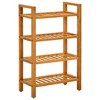 vidaXL Shoe Rack Shoe Storage Organizer Shoe Shelf for Closet Solid Oak Wood - 19.7" 31.5" - 2 of 4