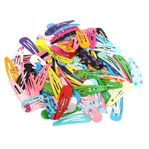 Unique Bargains Girl's Metal Hair Clips Multicolor 120 Pcs - 1 of 4