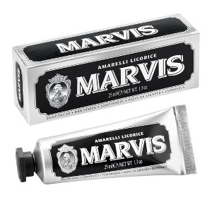 Marvis ToothPaste  (Amearelli Licorice) - 1.3 oz TRAVEL SIZE | Tooth paste combines the clean flavor of licorice w/ the teeth freshness of mint - 1 of 4