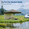 10'x10' Pop Up Canopy Tent with 4Pcs Sidewalls,Portable Instant Canopy with 4 Stakes,4 Ropes,4 Sandbags for Farmers Market, Outdoor,Camping - 3 of 4