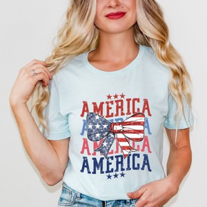 Simply Sage Market America Coquette Bow Short Sleeve Tee - 1 of 4