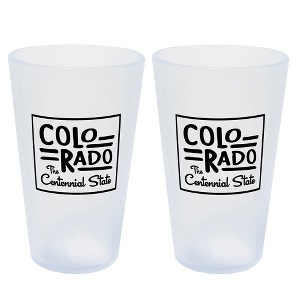 Silipint: State Pint Glasses 16oz: 2 Pack - Colorado - Icicle Silicone Cups - 1 of 4