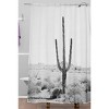 Desert Times Shower Curtain White - Deny Designs: Botanical Cactus Pattern, Polyester Microfiber, Machine Washable - image 2 of 4