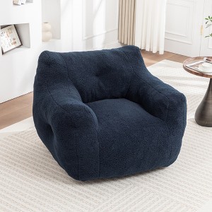 KWPZQEB Bean Bag Chair for Adults, Armrests Bean Bag Sofa with Padded Foam Filling, Plush Lazy Sofa for Living Room, Bedroom - 1 of 4
