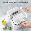 ZAFRO Countertop Ice Maker,Portable Ice Machine with Carry Handle,Self-Cleaning,9 Cubes in 6 Mins,26.5lbs/24Hrs,2 Sizes of Bullet Ice,WHITE - 3 of 4