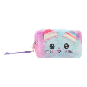 Unique Bargains Women's Portable Cute Cat Makeup Bag 1 Pc - 1 of 3