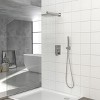Okak Wall Mounted Square Dual Shower Head Set, High Pressure Shower Heads with Rough-in Valve, Rain Shower Head for Bathroom - 4 of 4