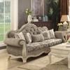 Acme Furniture 95" Ragenardus Sofa Gray Fabric/Antique White - 2 of 4