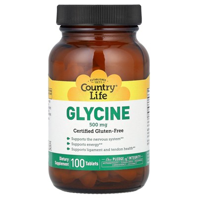 Country Life Glycine, 500 mg, 100 Tablets