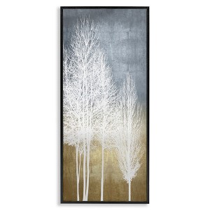 Stupell Industries Tall Bare White Trees Nature, 10" x 24" - 1 of 4