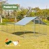 Costway Large Metal Chicken Coop Walk-in Poultry Cage Hen Rabbit Run House with Cover - 3 of 4